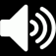 Speaker with curved waves coming out – Volume setting.