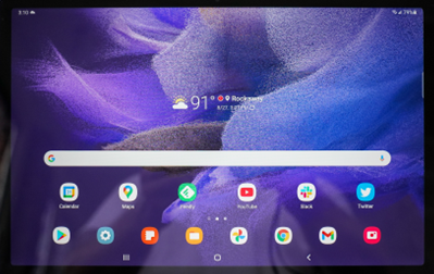 Apps on a tablet